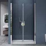 SoGood doporro Duschtür Nischentür dusche Duschabtrennung Duschkabine 90cm Nischendrehtür 195cm ESG-Sicherheitsglas aus Klarglas mit Hebe- und Senkmechanismus Teramo24k