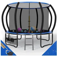 GUNJI Gartentrampolin Trampolin Ø228/305cm,Kindertrampolin Gewicht 150 kg, Ø 305 cm, Ø366/427cm outdoor trampolin mit Sicherheitsnetz und Leiter,Sprungtuch 305 cm