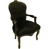 Casa Padrino Barock Salon Stuhl Holz schwarz