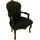 Casa Padrino Barock Salon Stuhl Holz schwarz