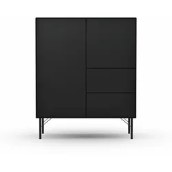 RAUM.FREUNDE Highboard Henri Lack Schwarz