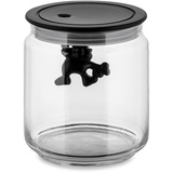 Alessi Küchendose Gianni 700 ml Glas Schwarz