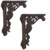 Moritz Wandregalhalter 2er Set Regalwinkel 19,5 x 13,5 cm, Regalträger Regalwinkel Regalhalterung Wandregal Regal Kommode weiß