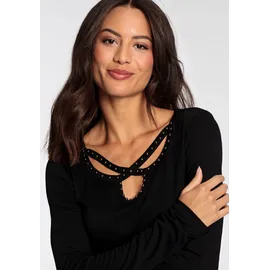 MELROSE Langarmshirt Schwarz 34