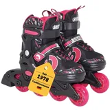 Best Sporting Inline Skates Kinder I Rollschuhe größenverstellbar 34-37 I robuste Inliner für Jugendliche mit Bremse I violett - schwarz I Rollerskates Schuhe Kinder I Inliner mit 4 Rollen