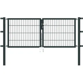 GAH Alberts Alberts Stabgitter Doppeltor Flexo 200 x 80 cm 6/5/6 anthrazit zE