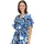 Betty & Co Sommerkleid Blumenprint Weiß/Dunkelblau 38