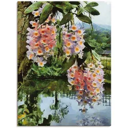 Wandbild ARTLAND "Blühender tropischer Baum II", grün (farbe bild(er): grün), B:60cm H:80cm T:1,8cm, Canvas, Leinwand, Bilder, als Leinwandbild, Wandaufkleber in verschied. Größen