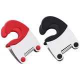 VINTORKY Topfklammer Aus Edelstahl Flexibler Löffelhalter Für Topf Löffelablage Mit Silikonfüßen Anti-verbrühungsschutz Passt Für Topfgriffe Saubere Arbeitsfläche