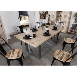 Massivmoebel24 Mango 160 x 90 x 76 cm weiß