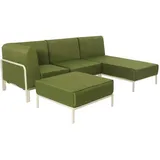 Oviala Modulares niedriges Gartenmöbel 4 Plätze Grün