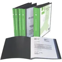 Q-CONNECT Sichtmappe Panorama schwarz KF01271 100 Hüllen