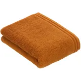 VOSSEN Handtuch Calypso Feeling, (1 St.), mit schmaler Bordüre aus 100% Baumwolle, Vegan, einfarbig, orange