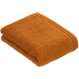 VOSSEN Handtuch »Calypso Feeling«, (1 St.), mit schmaler Bordüre aus 100% Baumwolle, Vegan, einfarbig, orange