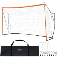 Vevor 3,66x1,83m Tragbares Fußballtor Soccertor Fußballnetz Hinterhof Orange