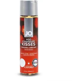 Jo - H2O Strawberry 120 ml - wasserbasiertes Gleitmittel, schmeckt nach echten Erdbeeren, kondomsicher
