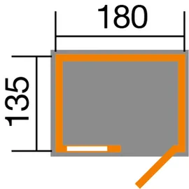 Weka Gerätehaus 345 1,80 x 1,35 m natur