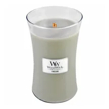 Woodwick Fireside Duftkerze 610 g grau