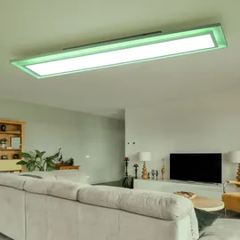 ETC Shop Led Deckenpanel Farbwechsel Deckenleuchte Fernbedienung Deckenlampe Aufbaupanel, Cct, Rgb Led 24w 1460lm 2700-6500k, L 85 cm