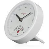 Kienzle Badezimmeruhr 14 cm mit Quarzuhrwerk, Hygrometer und Komfortanzeige, spritzwassergeschützt, Wandmontage oder Standfuß