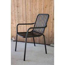 venture home Peking Gartenstuhl 2er Set 0 x 0 x 0 cm schwarz