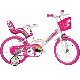 DINO BIKES Unicorn 16 Zoll RH 28 cm weiß/rosa