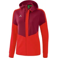 Erima Squad Trainingsjacke mit Kapuze Damen - Bordeaux /
