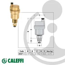 CALEFFI Robocal Schnellentlüfter Typ 5027 3/8" AG