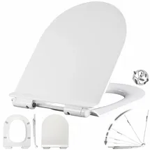 BadeStern Flacher WC-Sitz D-Form Absenkautomatik