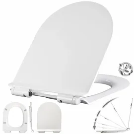 BadeStern Flacher WC-Sitz D-Form Absenkautomatik