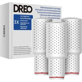 DREO Entmineralisierungskartusche 3er-Pack für Luftbefeuchter, kompatibel mit Dreo Luftbefeuchtern HM311/311S/306/524, verhindert Mineralablagerungen, filtert hartes Wasser, beseitigt weißen Staub