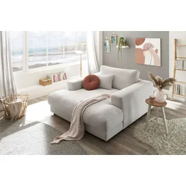 KAWOLA Sessel MADELINE Feincord 150 x 86 x 170 cm Weiß