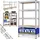 monzana Schwerlastregal MDF 180x90x40cm silberfarben 875kg 5 Platten
