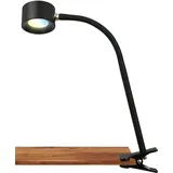 Briloner - LED Schreibtischlampe mit Akku, magnetisch abnehmbar, 360 Grad drehbar, dimmbar, CCT, Leselampe kabellos, Klemmlampe, Klemmleuchte, Nachttischlampe, Leselicht Kinder, 44 cm hoch, Schwarz