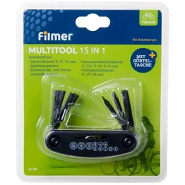Frei Multitool-Werkzeug 15-teilig mit Gürteltasche Schwarz