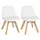 Woltu 2er Set Kinderstühle mit Holzbeinen, Stuhl für Kinder, Sitzhöhe 33cm, Stabile Kinder Stühle mit Rückenlehne für Kinderzimmer, Sitzgruppe Kindertisch, Weiß