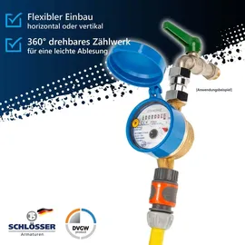 werner schütz Zapfhahnzähler Wasserzähler Kaltwasser 110 mm G 3/4