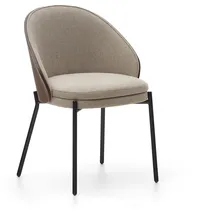 Kave Home 2er Set Kave Home Stuhl Eamy Stoff Braun Hellbraun
