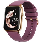 Smartwatch, Smartwatch Damen Herren, 1.69" HD Fitness Tracker Uhren für Android IOS, IP67 Wasserdicht Pulsmesser Schrittzähler Aktivitätstracker... - Lila