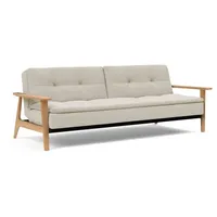 INNOVATION LIVING Schlafsofa Dublexo Frej Eiche Stoff Beige Natural