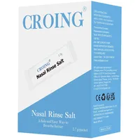 CROING (160 Beutel) Nasenspülsalz, Nasensalz für Nasendusche, Neti Pot,Nose Cleaner, Nasal Rinse, Nasenspülung Erwachsene, Nasenspülkanne