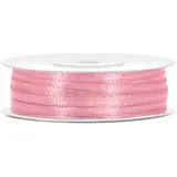 Partydeco Satinband hellrosa 3 mm 50 m