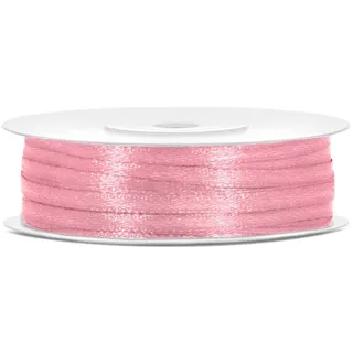 Partydeco Satinband hellrosa 3 mm 50 m