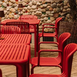 konsimo® Gartenstuhl 52 x 53 x 82,5 cm rot 4 St.