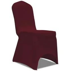 vidaXL Stretch Stuhlbezug 4 Stück Bordeaux