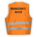 Fassbender-Druck WARNWESTEN - Sicherheitsweste ORANGE Warnweste nach EN ISO 20471 zertifiziert - Warn Weste für BRANDSCHUTZHELFER - mit hochwertigem Reflektorstreifen (ORANGE I 3XL/4XL I 1St.) - 3XL-4XL