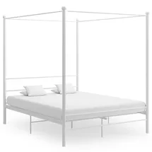 vidaXL Himmelbett 160 x 200 cm Weiß