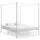 vidaXL Himmelbett 160 x 200 cm Weiß