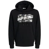 JACK & JONES Hoodie "Hawaii" in Schwarz - S