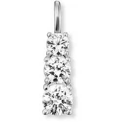 Ketten-Anhänger ONE ELEMENT "Zirkonia Anhänger aus 333 Weißgold", silber, Schmuckanhänger, Damen, mit Zirkonia, Weißgold 333-Gold, Weißgold 333, Gold, Damen Gold Schmuck